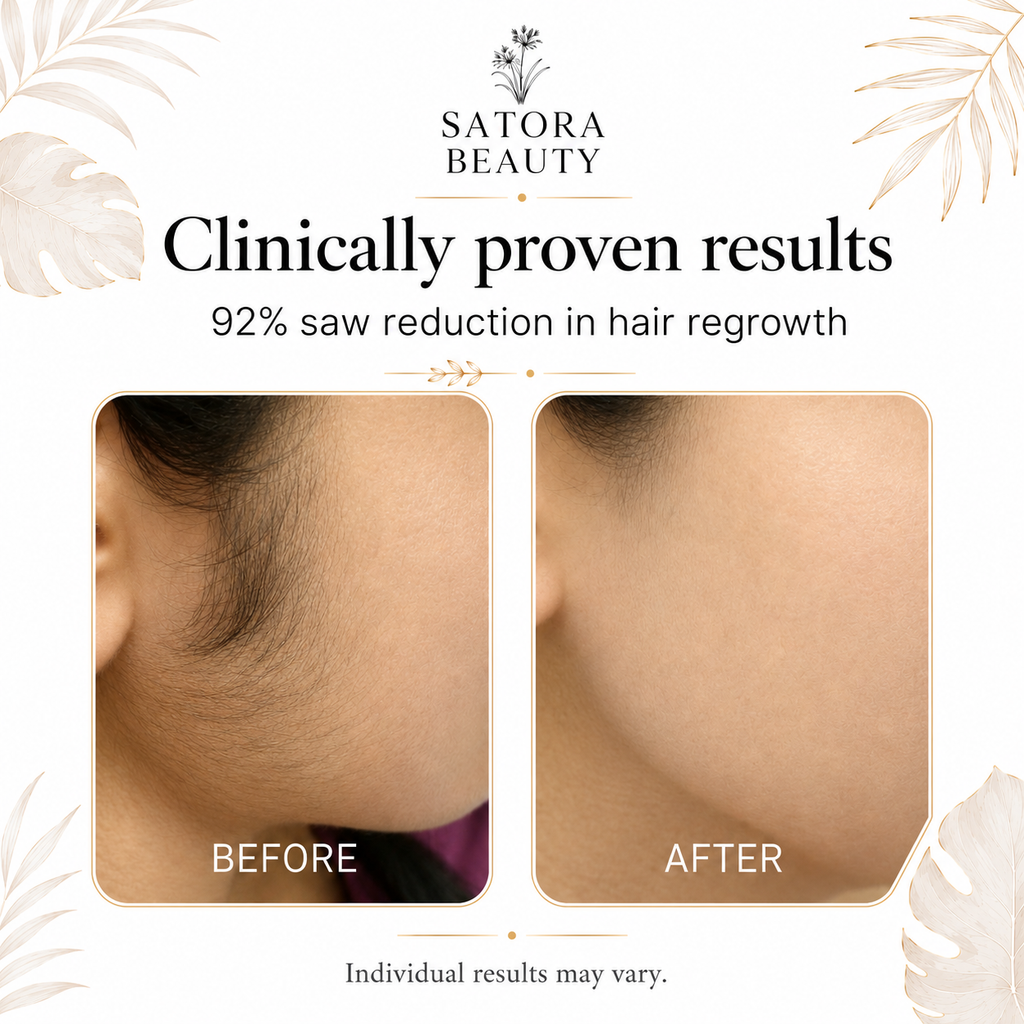 Satora Beauty cyperus rotundus oil, blended with jojoba, sweet almond, rosehip and aloe